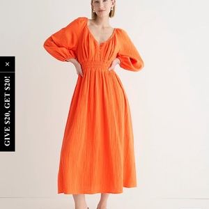 J Crew Gauze dress in Firelilly